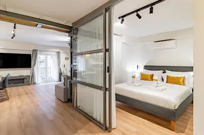 Cama o camas de una habitación en Exclusivo Apartamento en Sol