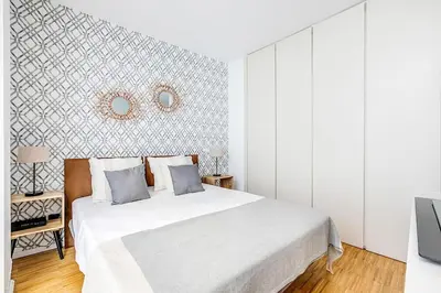 Cama o camas de una habitación en New Heima Gran Vía D