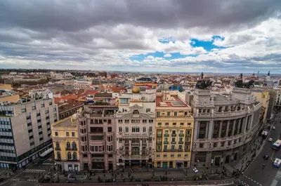 Vista general de Madrid o vista desde el hotel