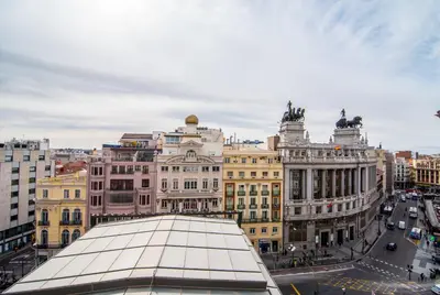Vista general de Madrid o vista desde el hotel