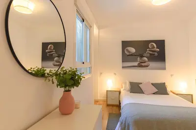 Cama o camas de una habitación en Apartamento en el centro de Madrid