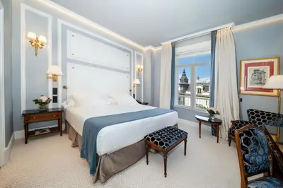 Cama o camas de una habitación en Wellington Hotel & Spa Madrid