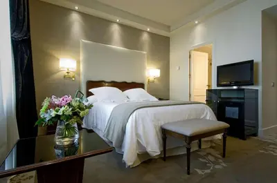 Cama o camas de una habitación en Wellington Hotel & Spa Madrid
