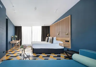 Cama o camas de una habitación en Principe Pio