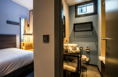 Cama o camas de una habitación en NYX Hotel Madrid by Leonardo Hotels