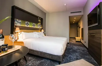 Cama o camas de una habitación en NYX Hotel Madrid by Leonardo Hotels