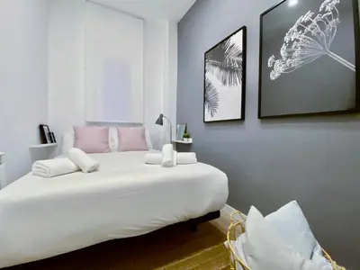 Cama o camas de una habitación en La Latina Market - Apartamento de 2 dormitorios