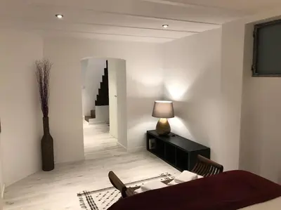 Cama o camas de una habitación en Preciosos apartamento cerca de Atocha CAN