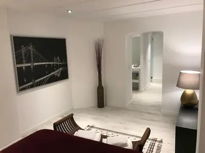 Cama o camas de una habitación en Preciosos apartamento cerca de Atocha CAN