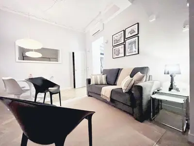 Zona de estar de Encantador apartamento en Madrid centro
