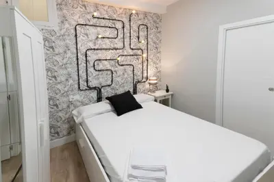 Cama o camas de una habitación en Apartamento en pleno centro de Madrid -AC and Wifi