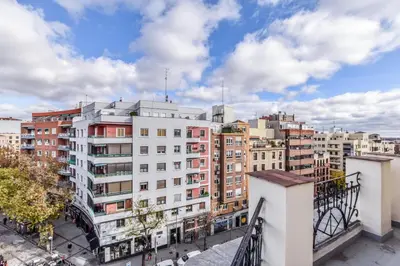 Vista general de Madrid o vista desde el apartamento