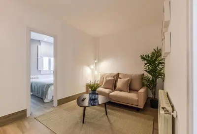 Cama o camas de una habitación en Apartamento Embajadores VIII