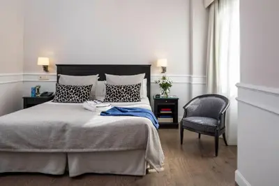 Cama o camas de una habitación en Emperador