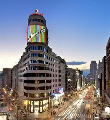 Vista general de Madrid o vista desde el hotel