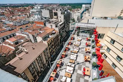 Vista general de Madrid o vista desde el hotel