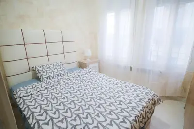 Cama o camas de una habitación en Piso acogedor en Madrid centro