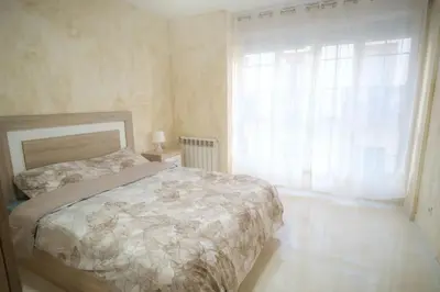 Cama o camas de una habitación en Piso acogedor en Madrid centro
