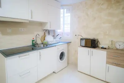 Una cocina o zona de cocina en Piso acogedor en Madrid centro