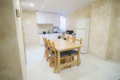 Una cocina o zona de cocina en Piso acogedor en Madrid centro