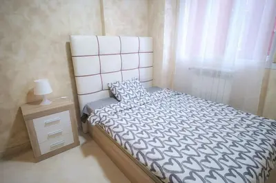 Cama o camas de una habitación en Piso acogedor en Madrid centro