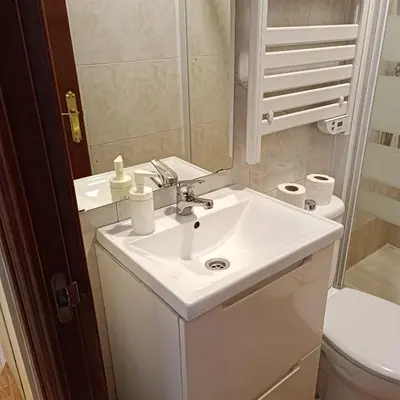 Un baño de Acogedor apart. cerca de Atocha 3Pers. 2Hab.