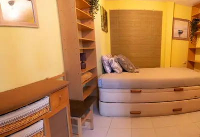 Cama o camas de una habitación en Cómodo apartamento en el centro - Gran Vía