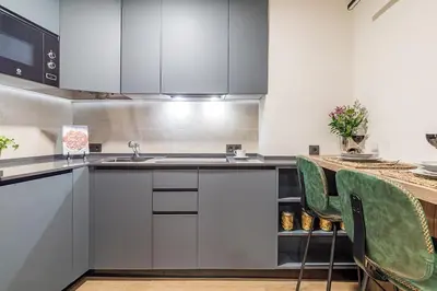 Una cocina o zona de cocina en Apartamento reformado y tranquilo junto a Gran Vía