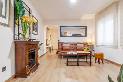 Zona de estar de Apartamento reformado y tranquilo junto a Gran Vía