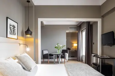Cama o camas de una habitación en Hotel Cortezo