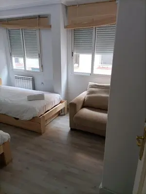 Cama o camas de una habitación en Príncipe habitaciones