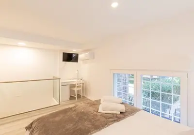 Cama o camas de una habitación en Céntrico y cómodo en Retiro