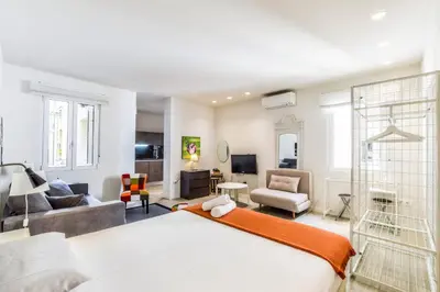 Cama o camas de una habitación en loft reformado en goya ALQUILER TEMPORAL