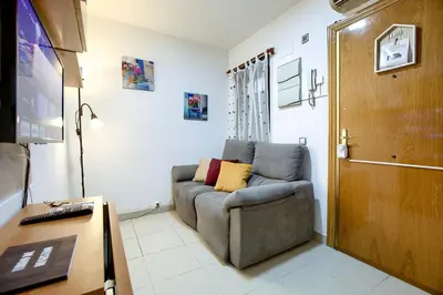 Zona de estar de Madrid Delicias II - Apartamento de 1 dormitorio