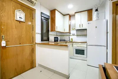 Una cocina o zona de cocina en Madrid Delicias II - Apartamento de 1 dormitorio