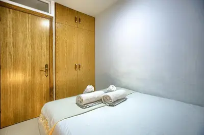 Cama o camas de una habitación en Madrid Delicias II - Apartamento de 1 dormitorio