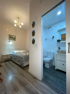Cama o camas de una habitación en Apartamento Tres Peces - Madrid Centro