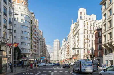 Vista general de Madrid o vista desde el apartamento