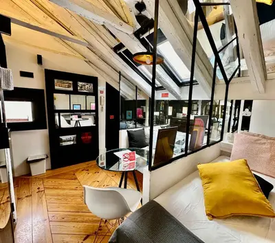Zona de estar de Acogedor Estudio Chueca
