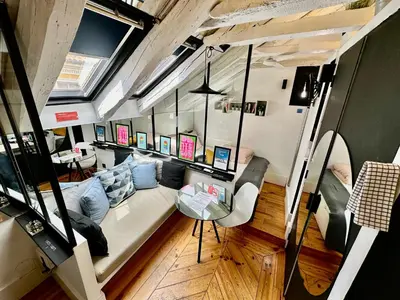 Zona de estar de Acogedor Estudio Chueca