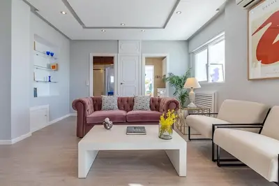 Zona de estar de Apartamento con terraza en Barrio de Salamanca