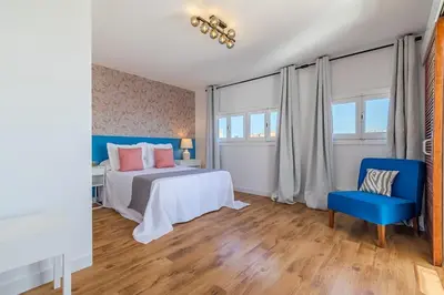Cama o camas de una habitación en Apartamento con terraza en Barrio de Salamanca