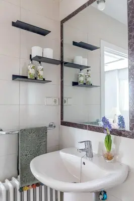 Un baño de Apartamento con terraza en Barrio de Salamanca