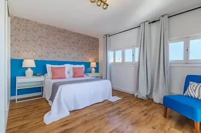 Cama o camas de una habitación en Apartamento con terraza en Barrio de Salamanca