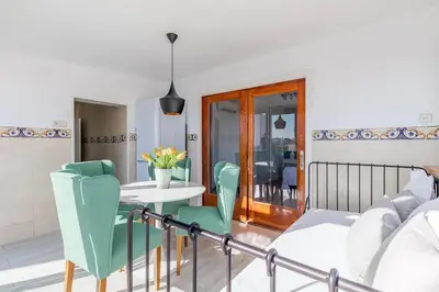 Zona de estar de Apartamento con terraza en Barrio de Salamanca