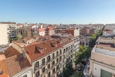 Vista general de Madrid o vista desde el apartamento