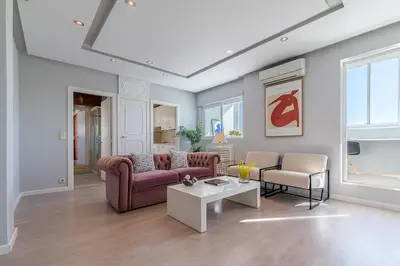 Zona de estar de Apartamento con terraza en Barrio de Salamanca