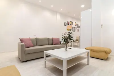 Zona de estar de Acogedor y Comodo apartamento Madrid A/C