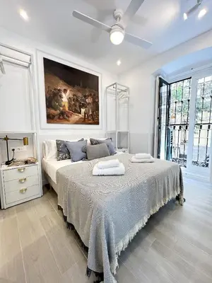 Cama o camas de una habitación en Waou MUSEO DEL PRADO es MIA - Corta Duración