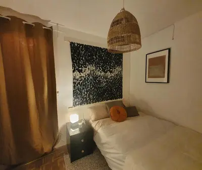 Cama o camas de una habitación en Cebada habitaciones